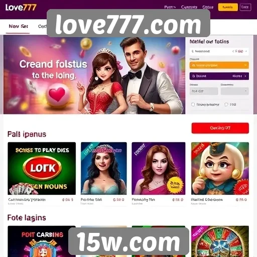 Interface e usabilidade do love777.com