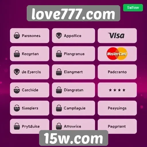 Métodos de pagamento aceitos no love777.com